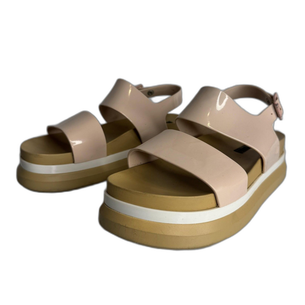 Melissa Sandals Womens Size 10 Blush Pink Platform Flatform Jelly PVC Slingback - Picture 3 of 10